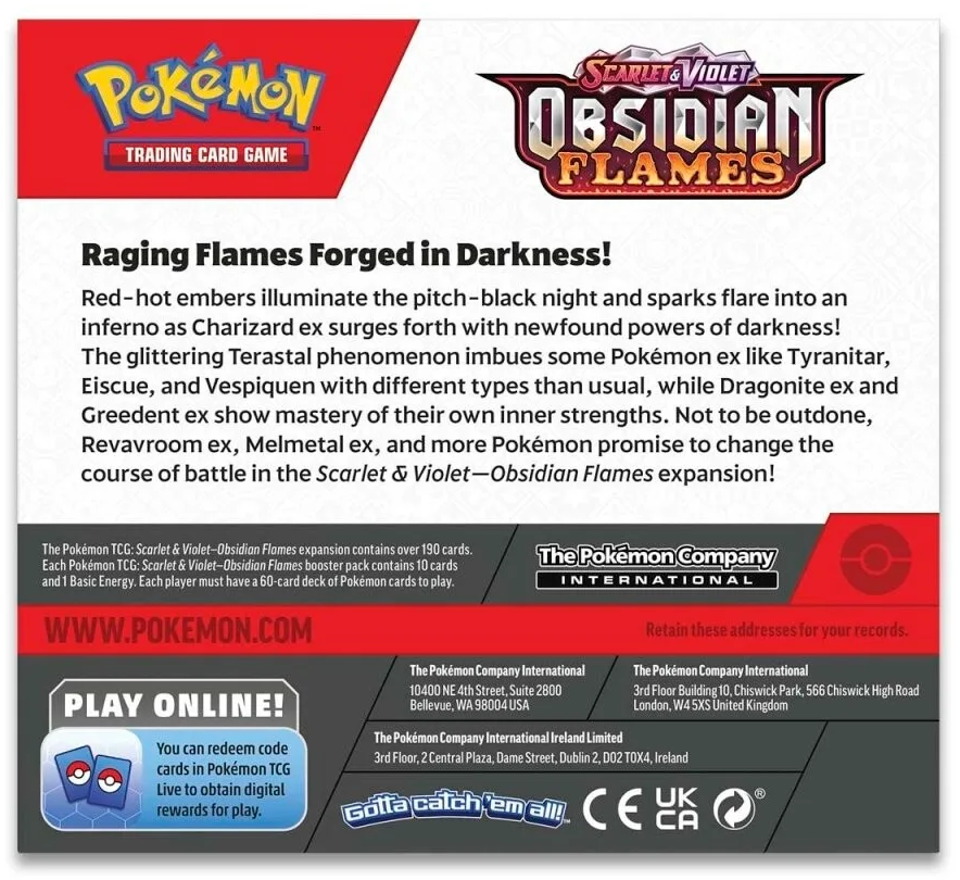 obsidian flames booster box png Scarlet & Violet: Obsidian Flames