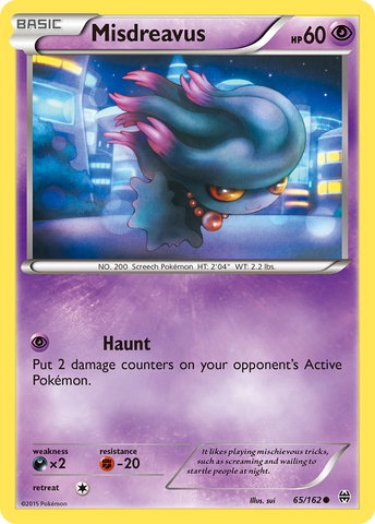 Misdreavus (65/162) [XY: BREAKthrough] Reverse Holofoil