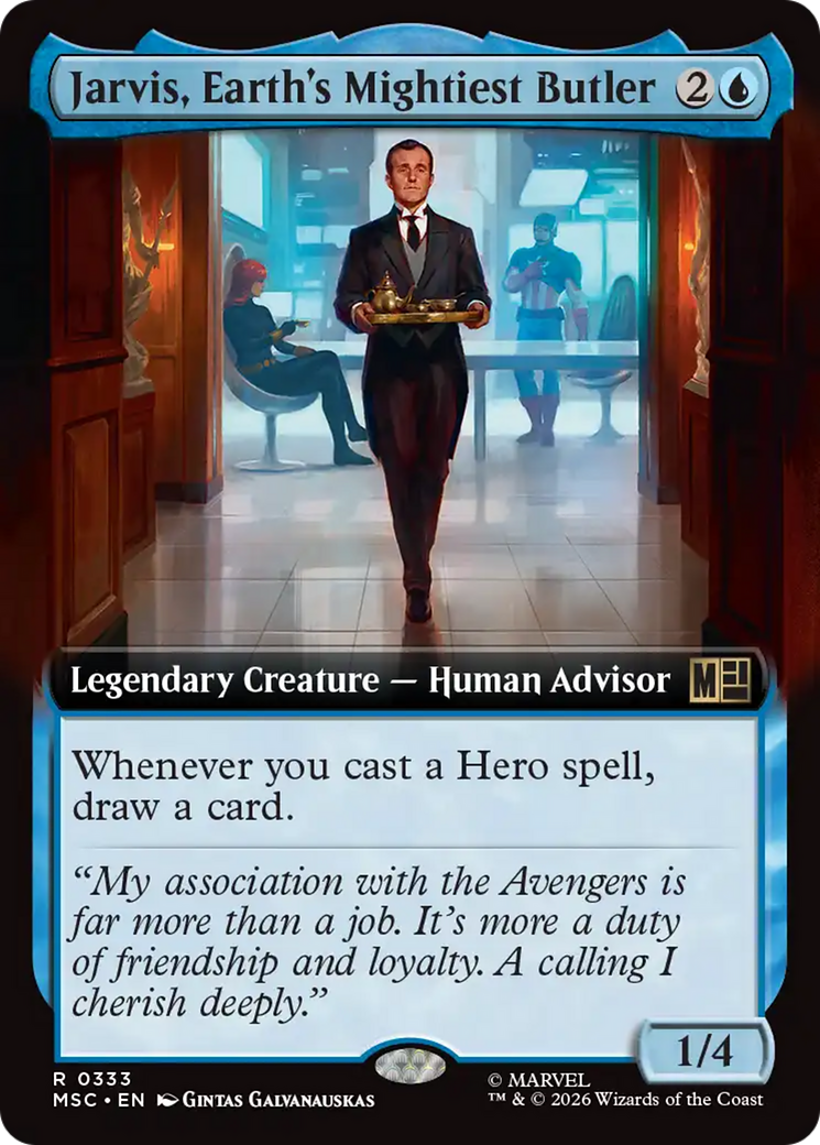 Jarvis, Earth's Mightiest Butler (Extended Art) [Marvel Super Heroes Commander] Foil