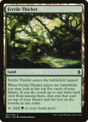 Fertile Thicket [Battle for Zendikar] Foil