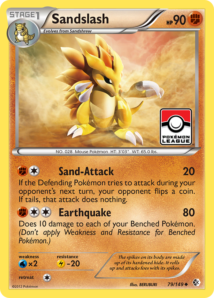 Sandslash (79/149) [Black & White: Boundaries Crossed] Reverse Holofoil
