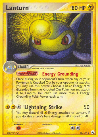 Lanturn (38/101) [EX: Hidden Legends] Reverse Holofoil