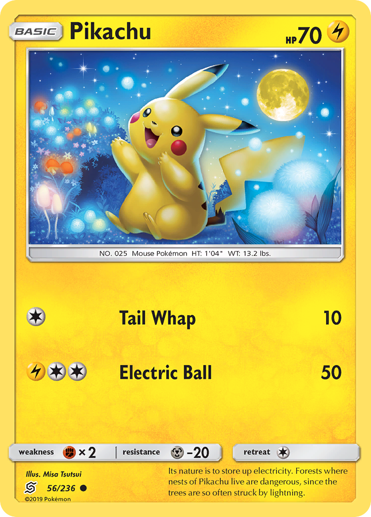 Pikachu (56/236) [Sun & Moon: Unified Minds] Reverse Holofoil