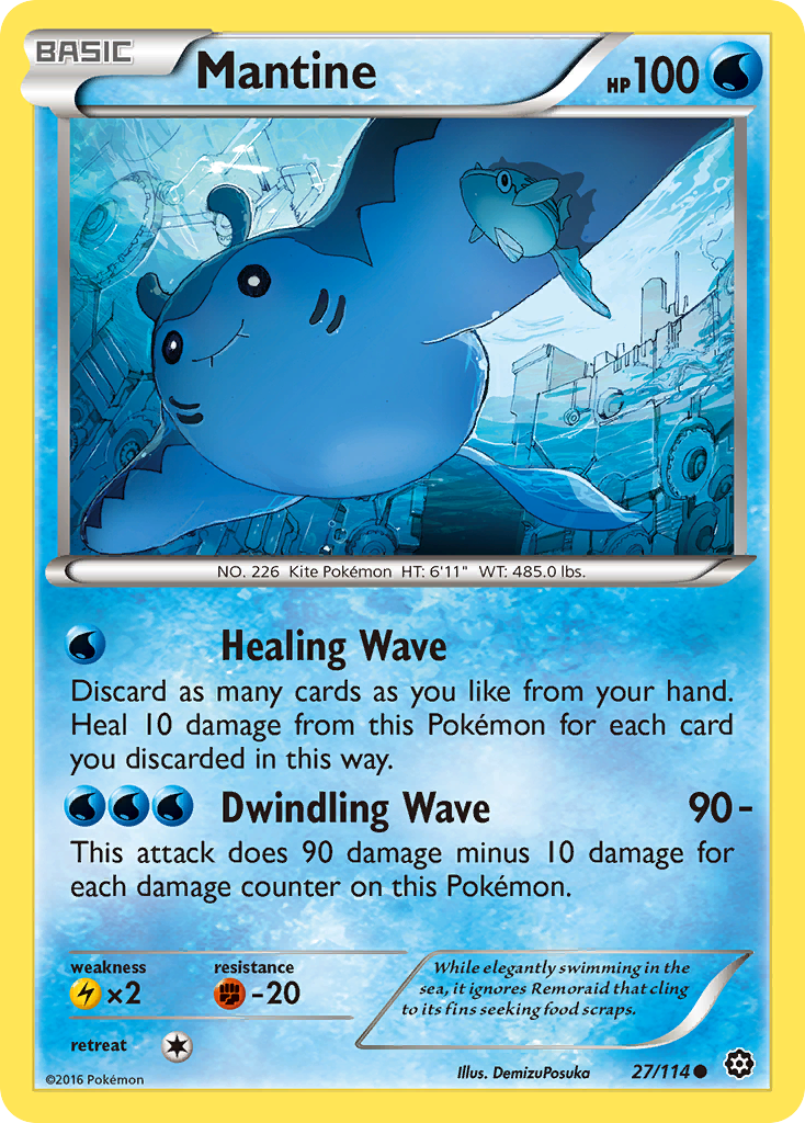 Mantine (27/114) [XY: Steam Siege] Reverse Holofoil