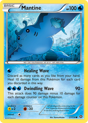 Mantine (27/114) [XY: Steam Siege] Reverse Holofoil