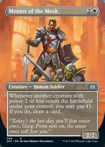 Mentor of the Meek (Borderless Alternate Art) [Double Masters 2022] Foil