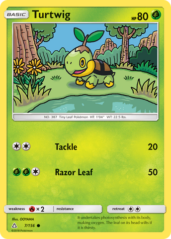 Turtwig (7/156) [Sun & Moon: Ultra Prism] Reverse Holofoil