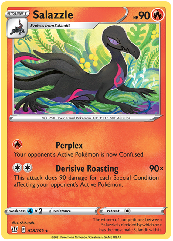 Salazzle (028/163) [Sword & Shield: Battle Styles] Reverse Holofoil