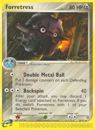 Forretress (28/97) [EX: Dragon] Reverse Holofoil