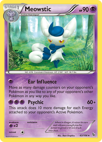 Meowstic (43/106) [XY: Flashfire] Reverse Holofoil