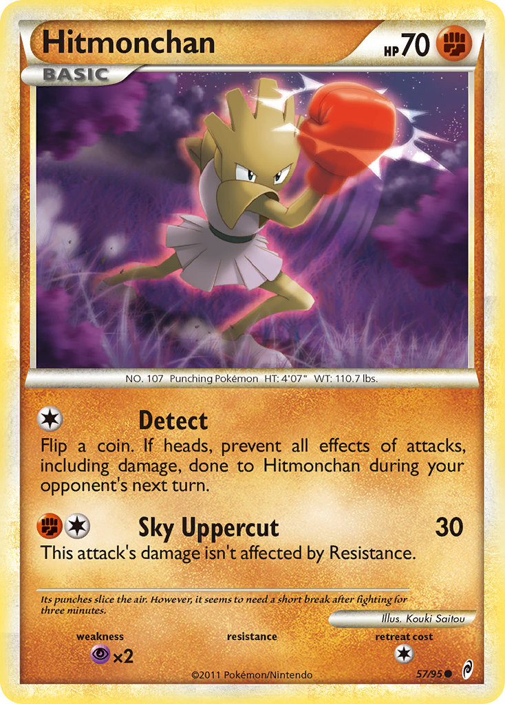 Hitmonchan (57/95) [HeartGold & SoulSilver: Call of Legends] Reverse Holofoil