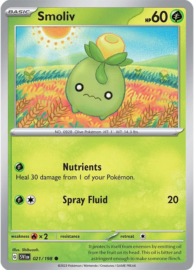 Smoliv (021/198) [Scarlet & Violet: Base Set] Reverse Holofoil