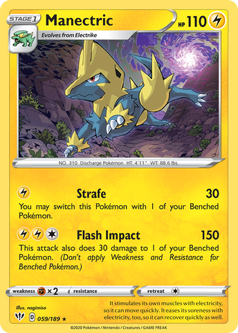 Manectric (059/189) [Sword & Shield: Darkness Ablaze] Reverse Holofoil