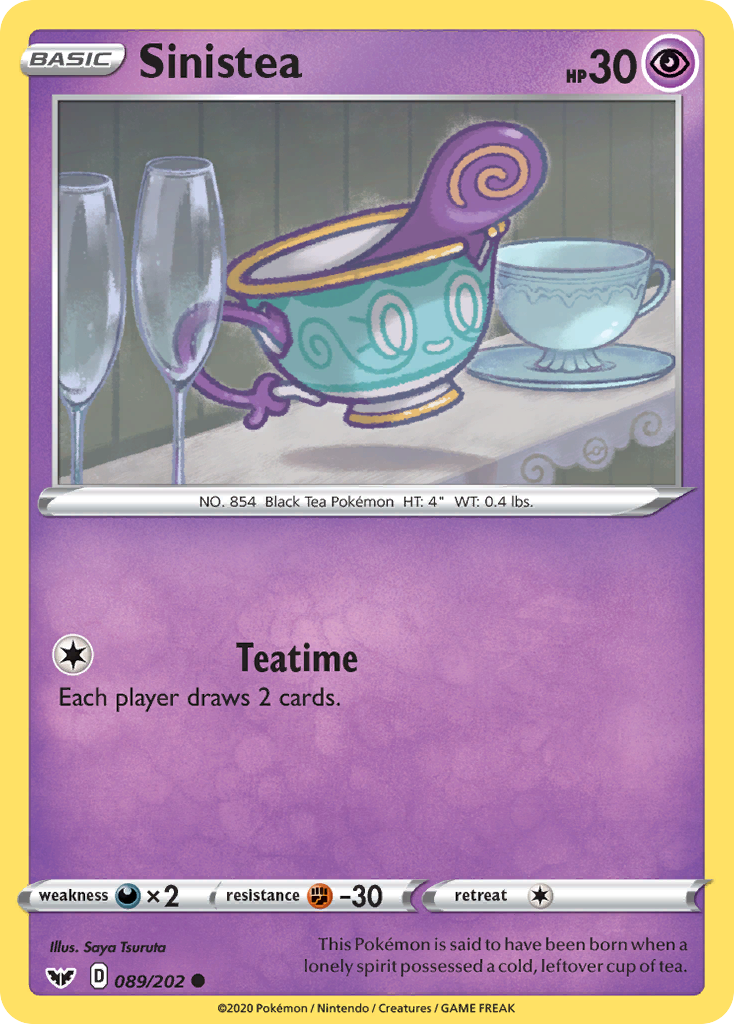 Sinistea (089/202) [Sword & Shield: Base Set] Reverse Holofoil