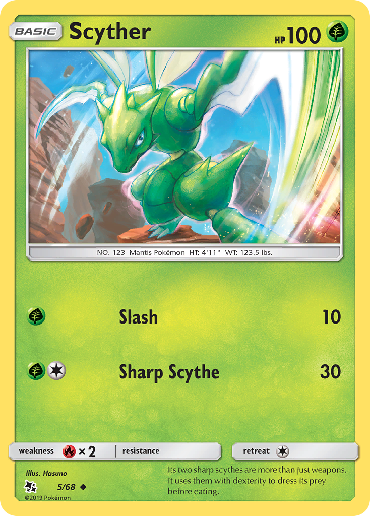 Scyther (5/68) [Sun & Moon: Hidden Fates] Reverse Holofoil