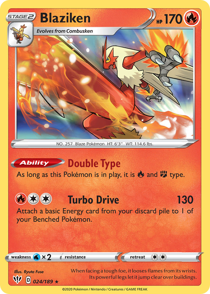Blaziken (024/189) [Sword & Shield: Darkness Ablaze] Reverse Holofoil