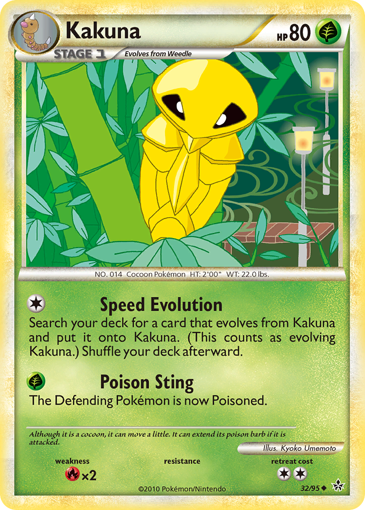 Kakuna (32/95) [HeartGold & SoulSilver: Unleashed] Reverse Holofoil