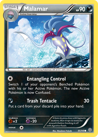Malamar (46/98) [XY: Ancient Origins] Reverse Holofoil