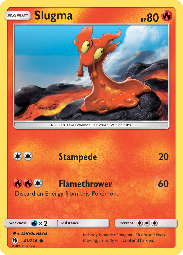 Slugma (43/214) [Sun & Moon: Lost Thunder] Reverse Holofoil