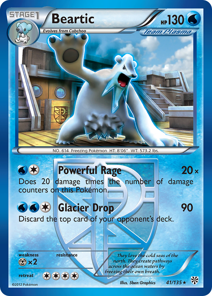 Beartic (41/135) [Black & White: Plasma Storm] Reverse Holofoil
