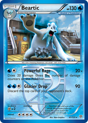 Beartic (41/135) [Black & White: Plasma Storm] Reverse Holofoil