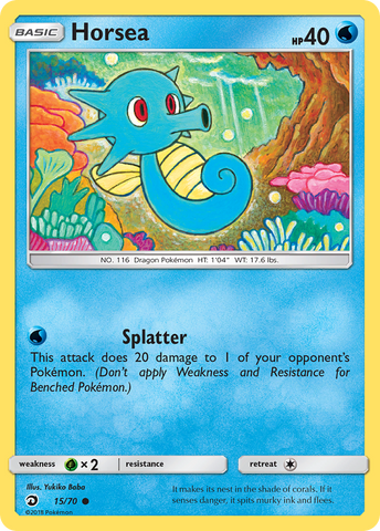 Horsea (15/70) [Sun & Moon: Dragon Majesty] Reverse Holofoil