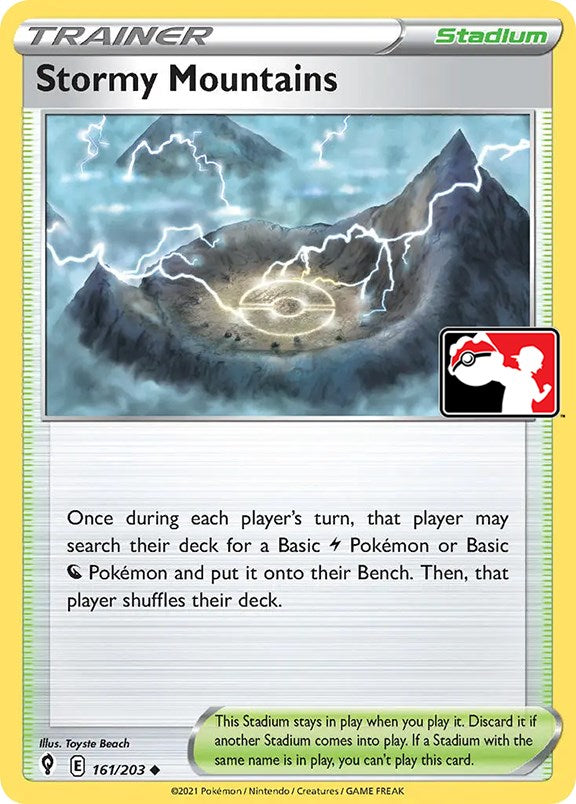 Stormy Mountains (161/203) [Prize Pack Series One] Holofoil