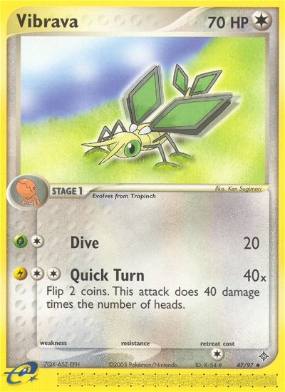Vibrava (47/97) [EX: Dragon] Reverse Holofoil