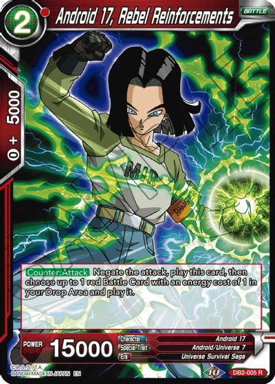 Android 17, Rebel Reinforcements (Reprint) (DB2-005) [Battle Evolution Booster] Parallel Foil