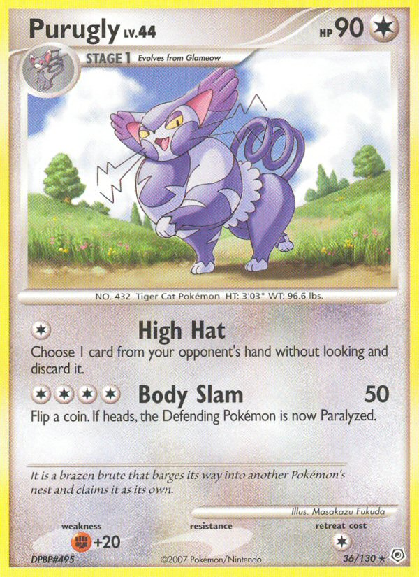Purugly (36/130) [Diamond & Pearl: Base Set] Reverse Holofoil
