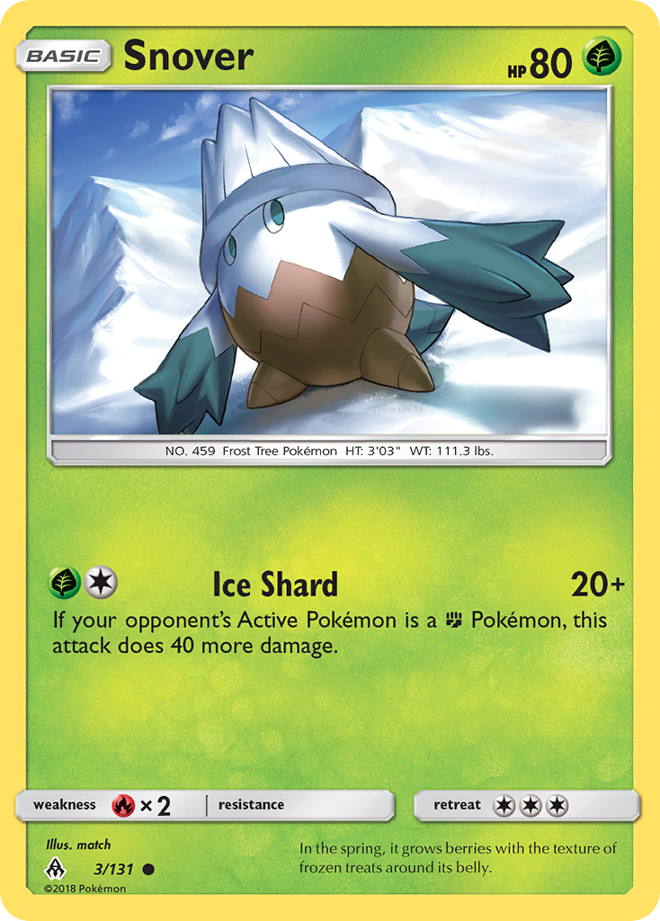 Snover (3/131) [Sun & Moon: Forbidden Light] Reverse Holofoil
