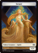 Spirit (0008) // Spirit (0009) Double-Sided Token [Tarkir: Dragonstorm Tokens] Foil
