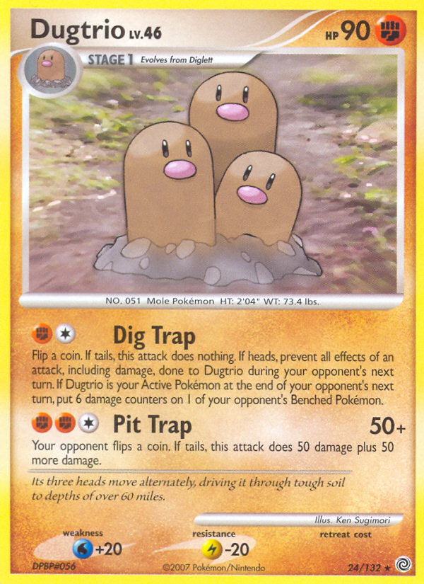 Dugtrio (24/132) [Diamond & Pearl: Secret Wonders] Reverse Holofoil