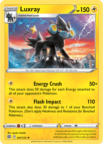 Luxray (051/172) [Sword & Shield: Brilliant Stars] Reverse Holofoil