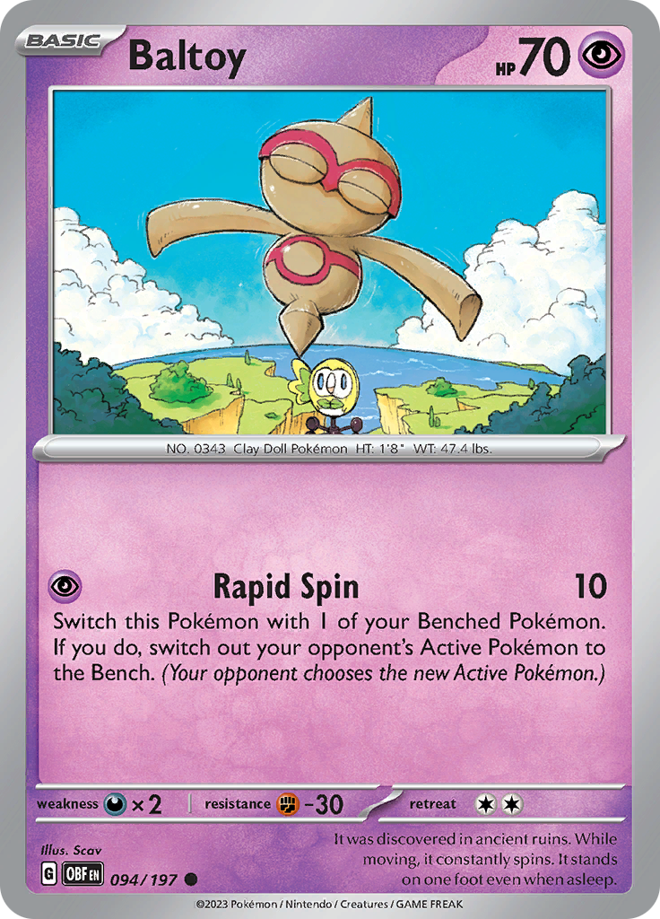 Baltoy (094/197) [Scarlet & Violet: Obsidian Flames] Reverse Holofoil
