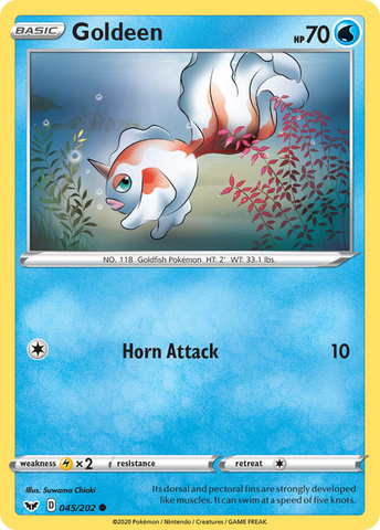 Goldeen (045/202) [Sword & Shield: Base Set] Reverse Holofoil