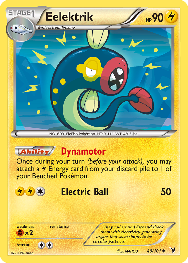 Eelektrik (40/101) [Black & White: Noble Victories] Reverse Holofoil