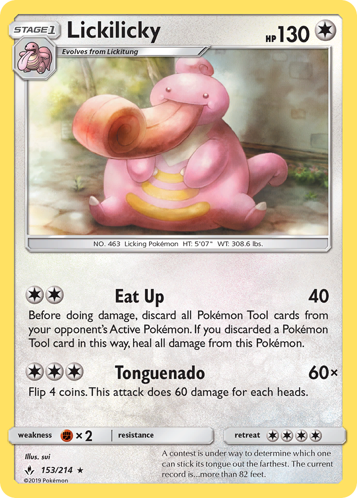 Lickilicky (153/214) [Sun & Moon: Unbroken Bonds] Reverse Holofoil