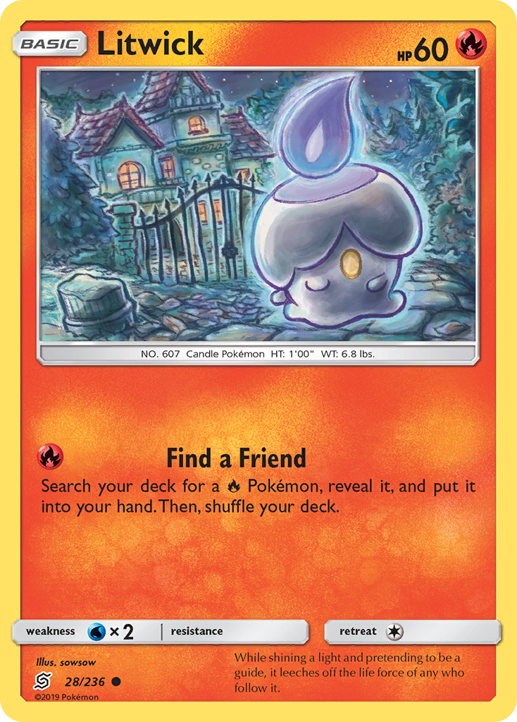 Litwick (28/236) [Sun & Moon: Unified Minds] Reverse Holofoil