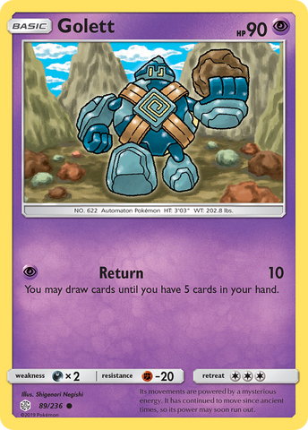Golett (89/236) [Sun & Moon: Cosmic Eclipse] Reverse Holofoil