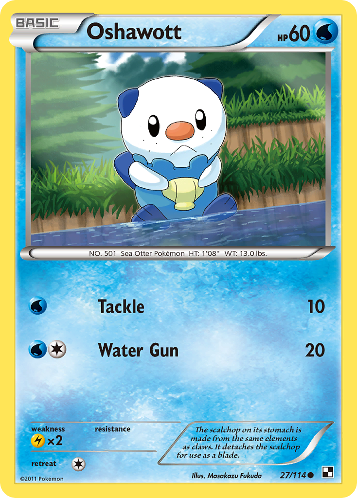 Oshawott (27/114) [Black & White: Base Set] Reverse Holofoil