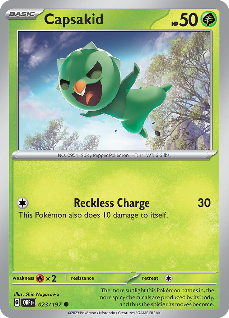 Capsakid (023/197) [Scarlet & Violet: Obsidian Flames] Reverse Holofoil