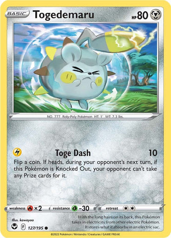 Togedemaru (127/195) [Sword & Shield: Silver Tempest] Reverse Holofoil