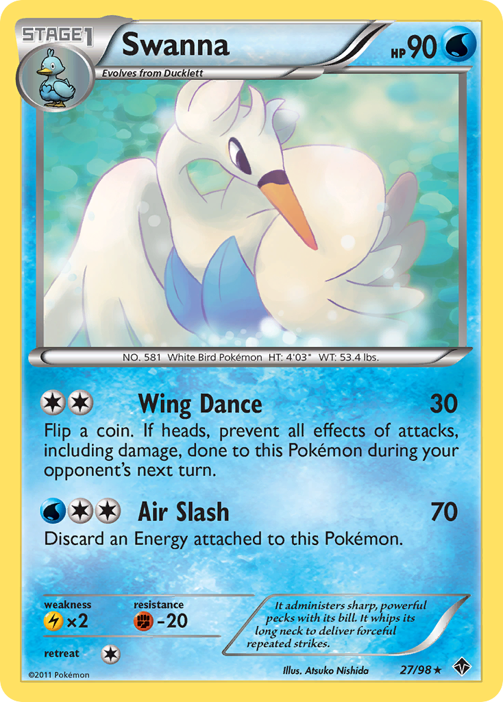 Swanna (27/98) [Black & White: Emerging Powers] Reverse Holofoil
