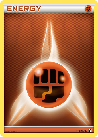 Fighting Energy (110/114) [Black & White: Base Set] Reverse Holofoil