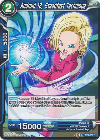 Android 18, Steadfast Technique (BT9-031) [Universal Onslaught] Parallel Foil
