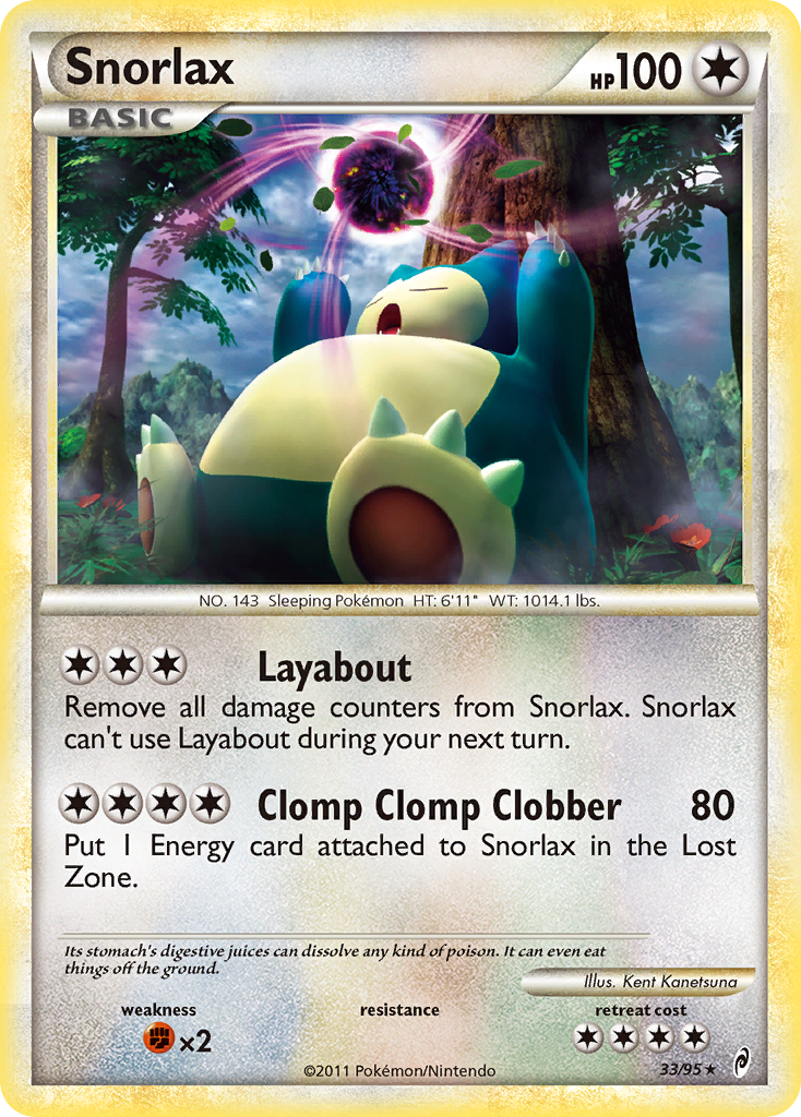 Snorlax (33/95) [HeartGold & SoulSilver: Call of Legends] Reverse Holofoil