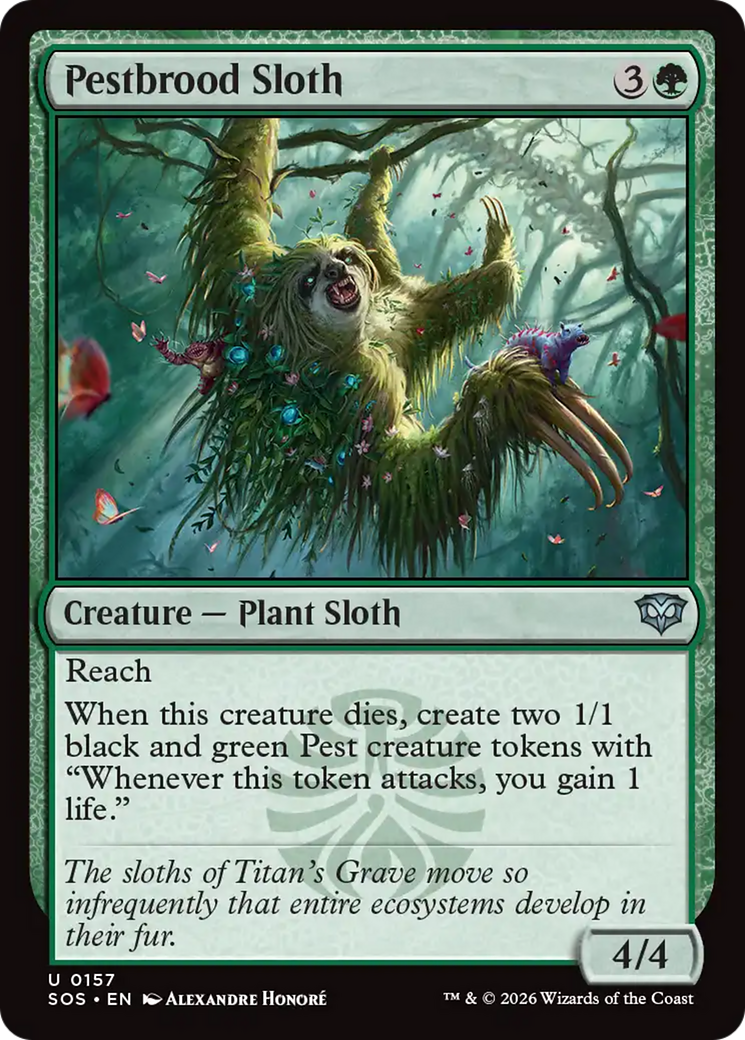 Pestbrood Sloth [Secrets of Strixhaven] Foil