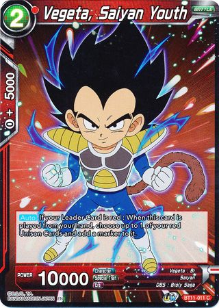 Vegeta, Saiyan Youth (BT11-011) [Vermilion Bloodline] Parallel Foil