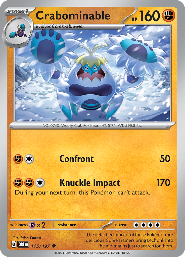 Crabominable (115/197) [Scarlet & Violet: Obsidian Flames] Reverse Holofoil